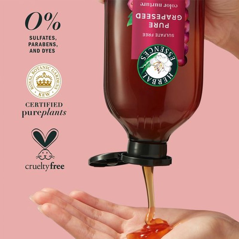 Herbal Essences Pure Grapeseed Color Nurture Sulfate Free Shampoo, 13.5 fl oz, Hair Protection and Color Nourishment