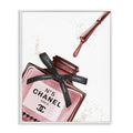 Stupell Industries Makeup Nail Polish Brush Drip Pink Fashion Design, Design by Ziwei Li