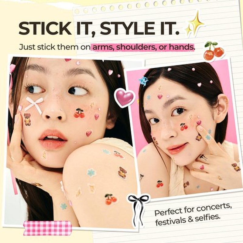 SINSURU BHA Iconic Spot Patch with Mirror Case - Hydrocolloid Patches with 5,000ppm Salicylic Acid - Day & Night Zit Patch for Targeted Sebum Care & Stylish Wear