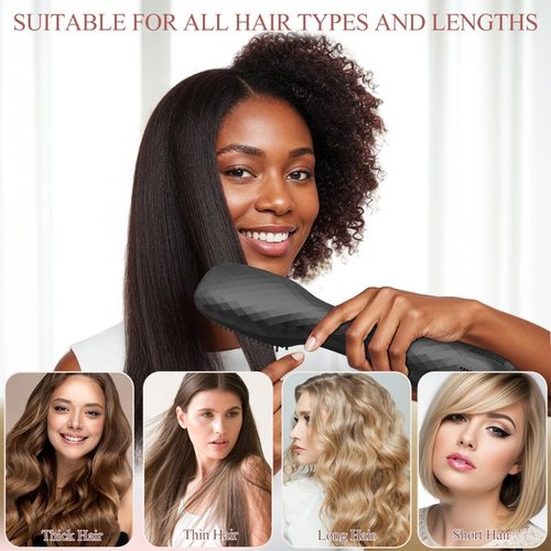 3-in-1 Hair Dryer Brush, Professional 1200W Ionic Blow Dryer Brush with Ceramic & Tourmaline Technology, 3 Heat/2 Speed Settings One Step Hair Dryer & Styler for All Hair Types