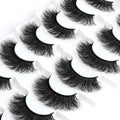 Wleec Beauty Full Dramatic False Eyelashes 7 Pairs Fluffy Eyelash 18mm Handmade 3D Faux Mink Lashes Pack FM31