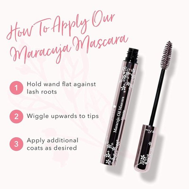 100% PURE Maracuja Oil Mascara - Dramatic Volume & Length, Blackberry Color - 0.35 oz, Vegan Formula