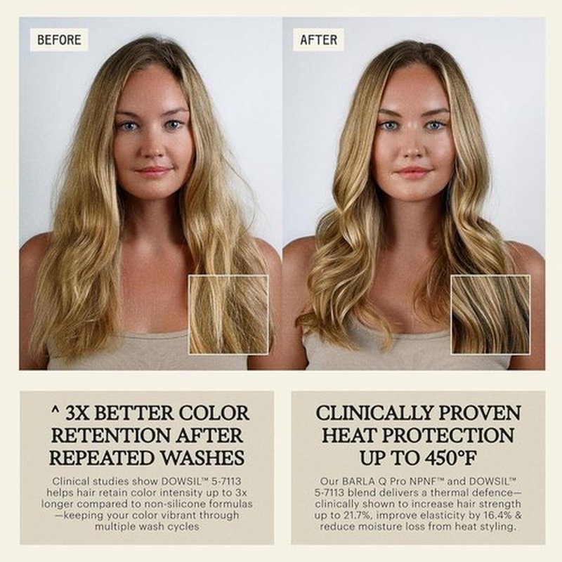 Remilia Rice & Shine Leave-In Conditioner Spray - Detangling Heat Protectant with Rice Protein & Botanical Oils for Color-Treated Hair - 6.7 fl oz | Made in USA