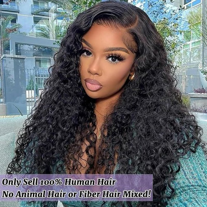 4x4 Transparent Hd Lace Closure Water Wave Invisible Ultra-Thin 4x4 Closure Brazilian Raw Virgin Human Hair Pre Plucked Natural Black (4x4 Lace Closure, 10 Inch)