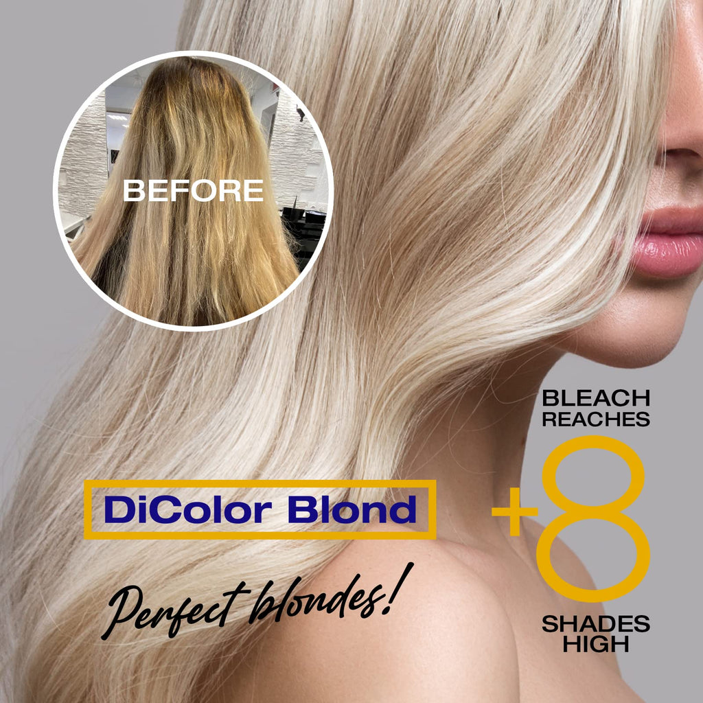 NK Professional Care DiColor Blonde | bleaching powder | lightener for hair | Lightens +8 shades without damaging the hair strand. (500 g)