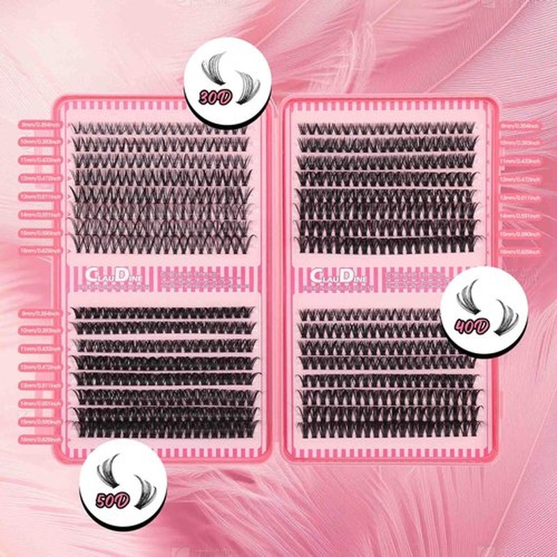 Lash Extension Kit, DIY Eyelash Clusters Kit with Lash Bond and Seal Glue Waterproof, Eyelashes Remover for Lash Cluster Extensions Kit for Beginner,Lashes Applicator Tool (30D40D50D)