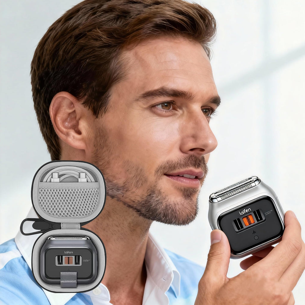 Electric Shaver Razor Case Compatible with Laifen P3 Pro, Protective Travel Storage Box with Mesh Pocket for Shaver Accessori