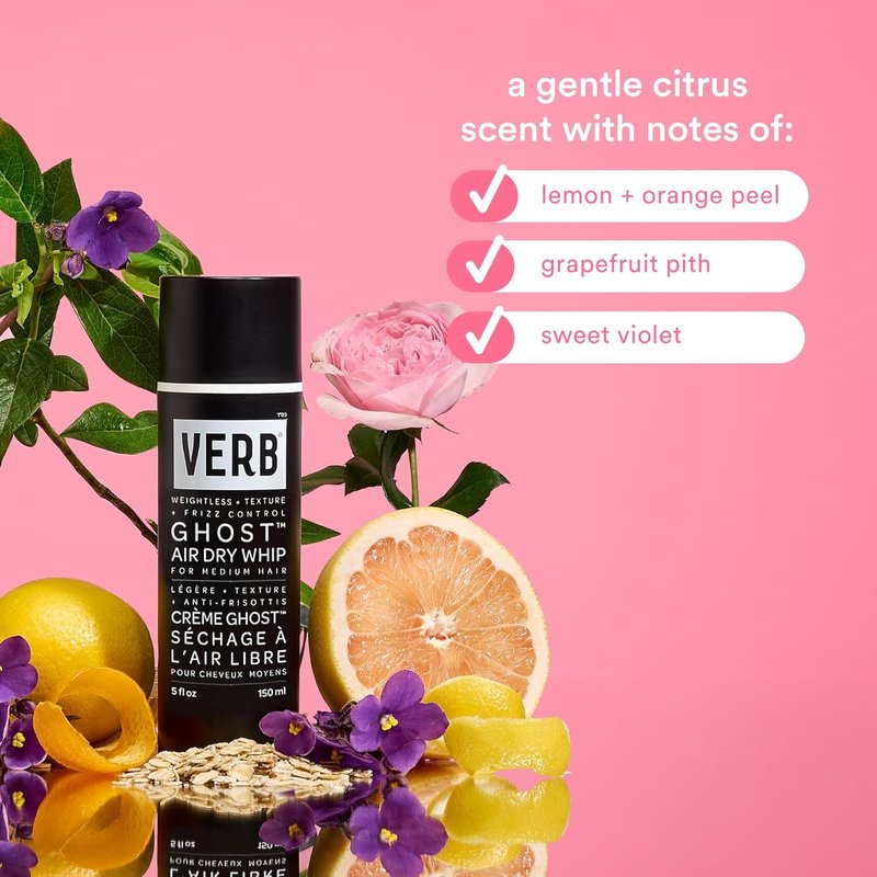 VERB Ghost Air Dry Whip - Weightless Styling Cream with Moringa Oil - Anti-Frizz & Hydration | Vegan, Paraben-Free