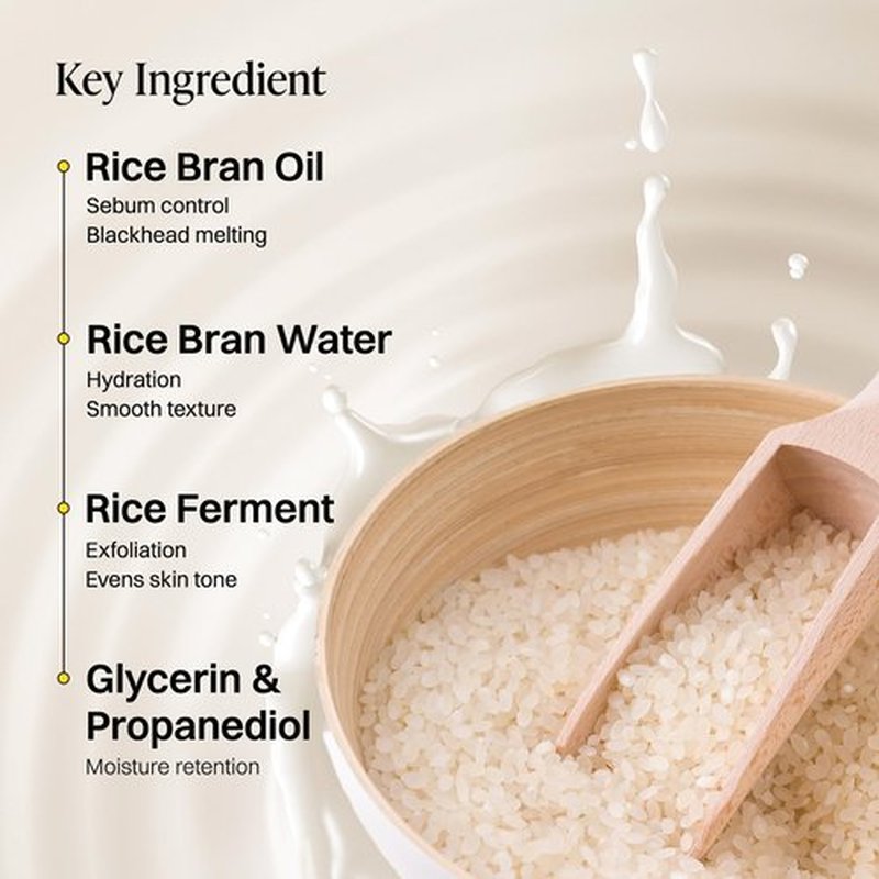 About Me Rice Makgeolli Cleansing Oil – Triple Ferment Oil Cleanser & Makeup Remover with Galactomyces, Melts Waterproof Makeup, Milky Rinse No Residue, Fragrance-Free for Sensitive Skin, 6.59 fl oz