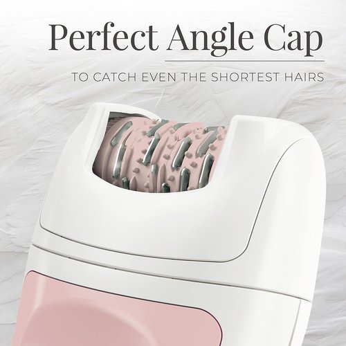 Remington Smooth & Silky Epilator - Total Coverage Electric Tweezing System, Pink, EP7010E