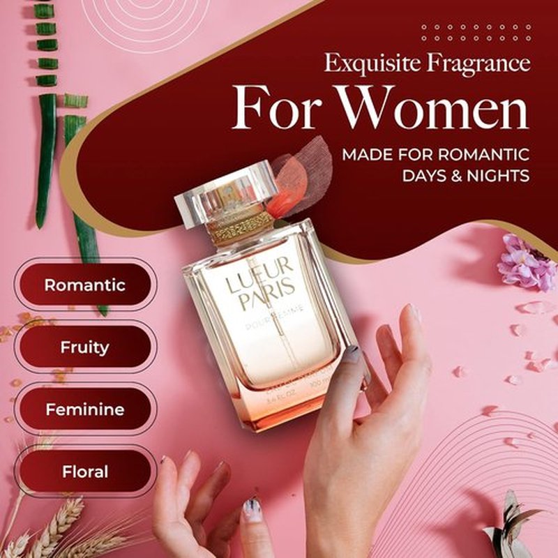 Lueur Paris Women's Perfume - Inspired by Iconic Fragrance - Fruity Floral Notes | 3.4 fl oz / 100 ml