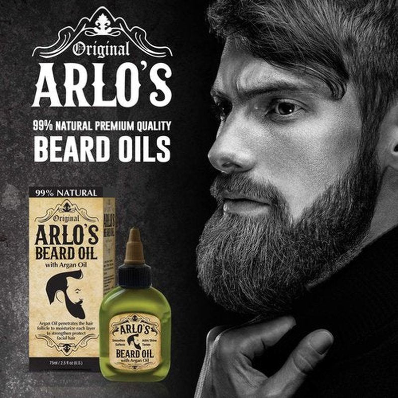 Arlo's Beard Oil - Achieve Smooth, Shiny Facial Hair | 2.5 Ounce Bottle