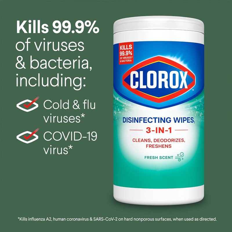 Clorox Disinfecting Cleaning Wipes - Fresh Scent, Bleach-Free, 75 Count