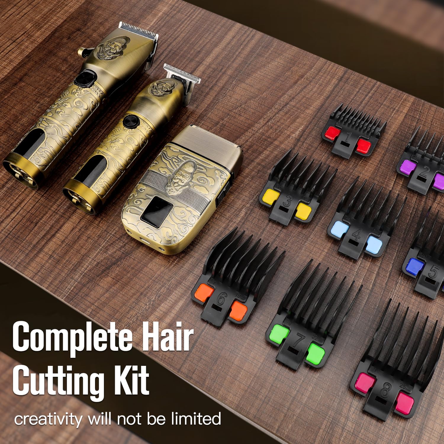 Suttik Professional Hair Clippers Trimmer Shaver Set for Men, Electric Razor Foil Shavers Combo Set of 3, Barber Kit Hair Cutting Kit, Gift for Men