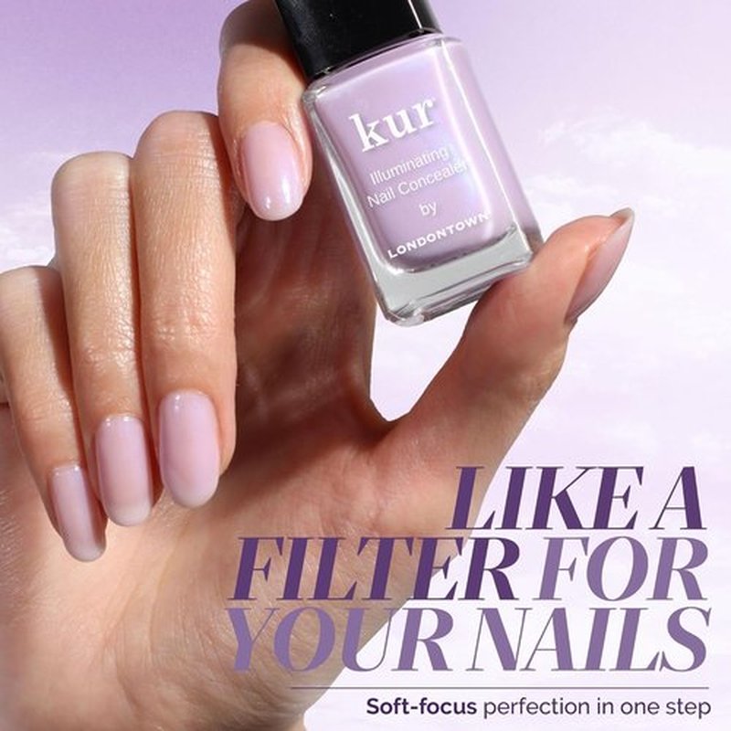 LONDONTOWN Illuminating Nail Concealer - Sheer Brightening Polish & Strengthener for Discolored Nails | 21+ Free, 0.4 Fl Oz