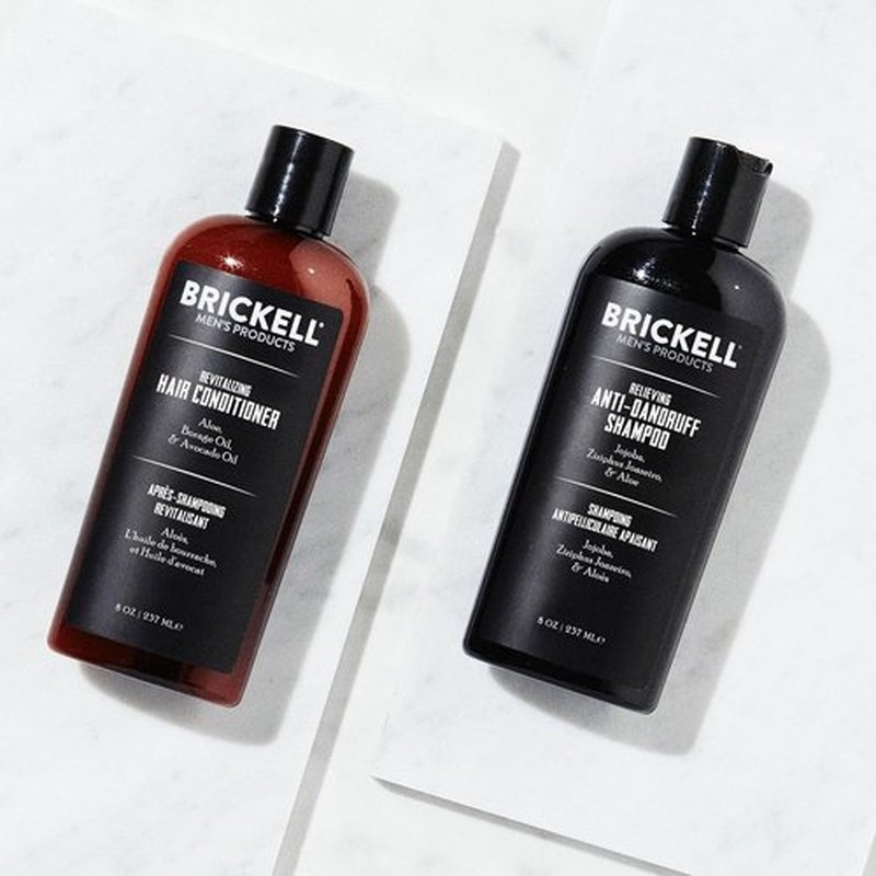 Brickell Men's Dandruff Shampoo & Conditioner Set - All-Natural, Organic Hair Care Routine for Men
