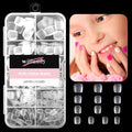 320 Pcs 13 Sizes Short Clear Press on Nails for Kids Acrylic Fake Nails for Girls Full Cover Kids Nails Set Matte Nail Tips