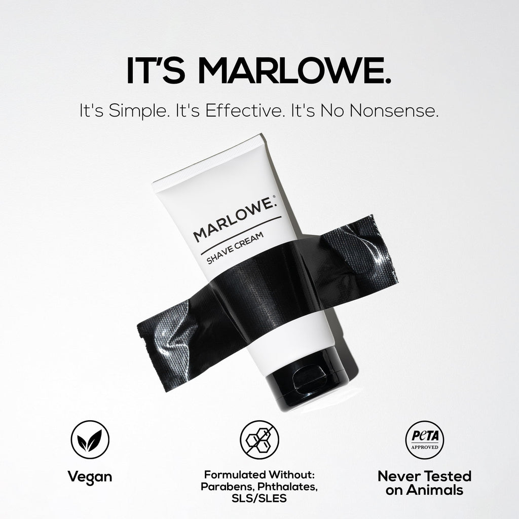 MARLOWE. No. 142 Men's Shave Gel 6 Oz | Protects Skin from Irritation & Razor Burn | Hydrates & Lubricates Better than Foam | Sensitive Skin Approved
