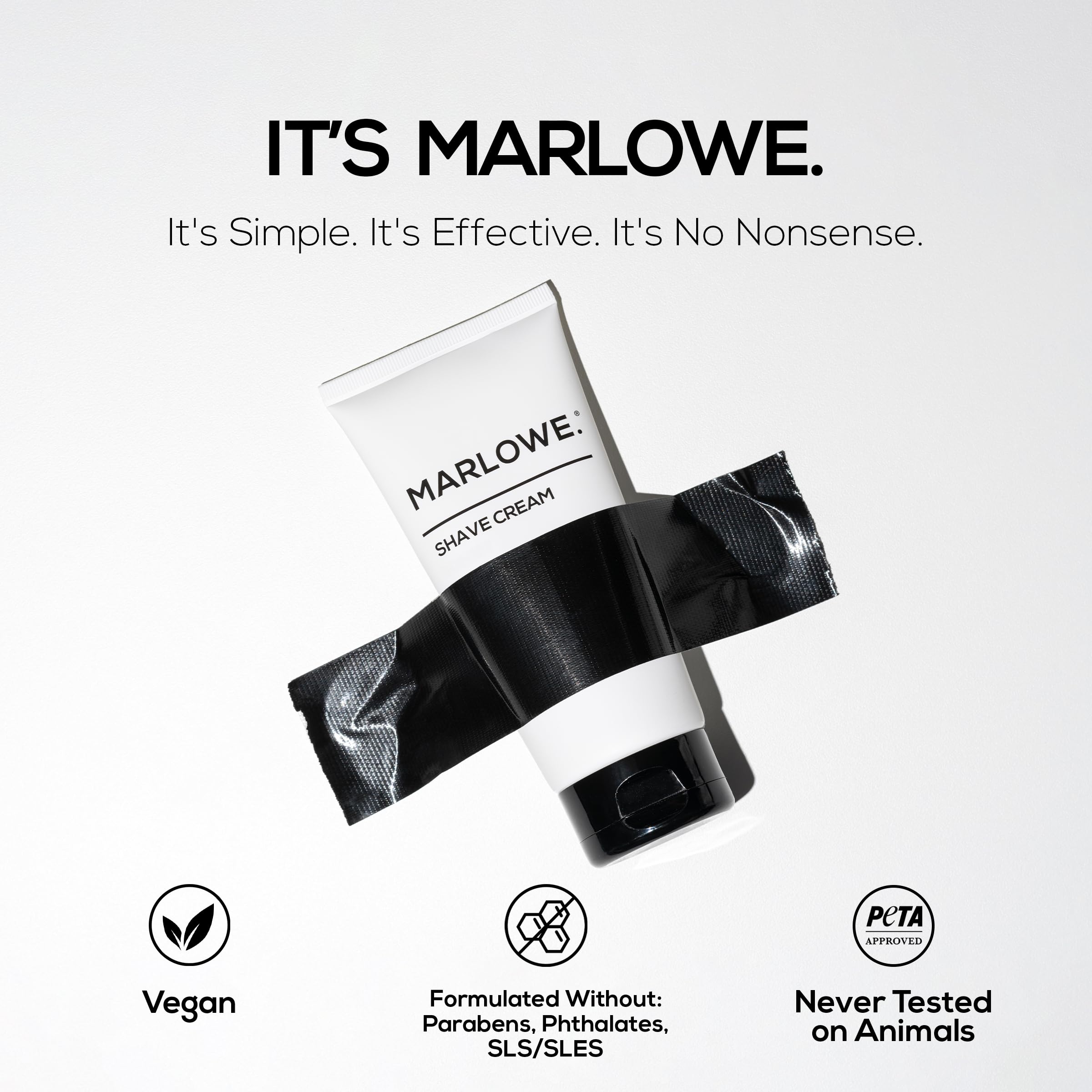 MARLOWE. No. 142 Men's Shave Gel 6 Oz | Protects Skin from Irritation & Razor Burn | Hydrates & Lubricates Better than Foam | Sensitive Skin Approved