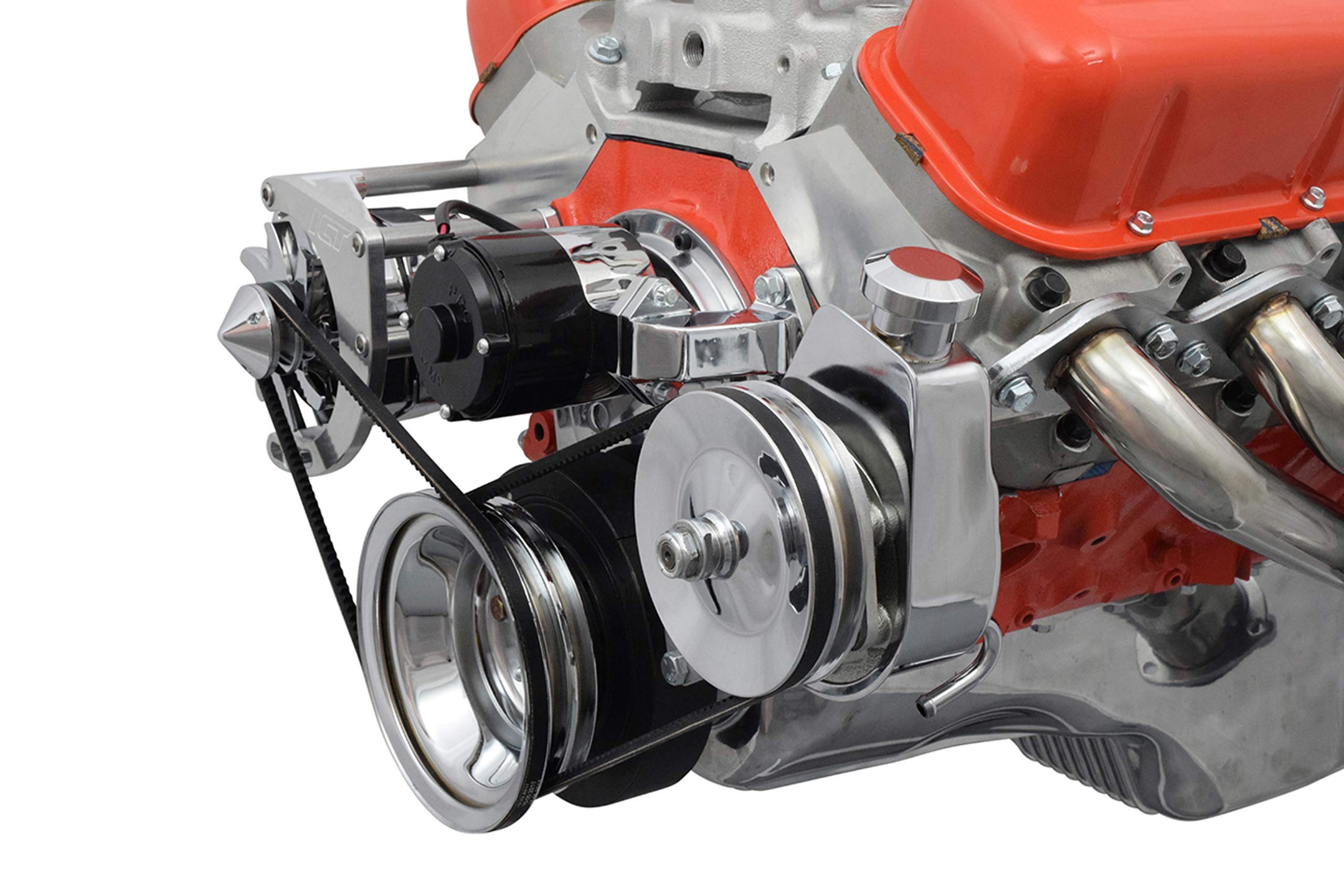 ICT Billet BBC Power Steering Pump Bracket - Electric Water Pump Billet Big Block Chevy 454 551421