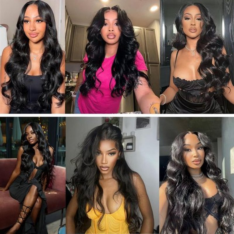 SDDRSRA 12A Human Hair Bundles 18 20 22 24 Inch Body Wave 100% Unprocessed Hair Deals Extensions Quick Weave Human Hair Natural Black Color