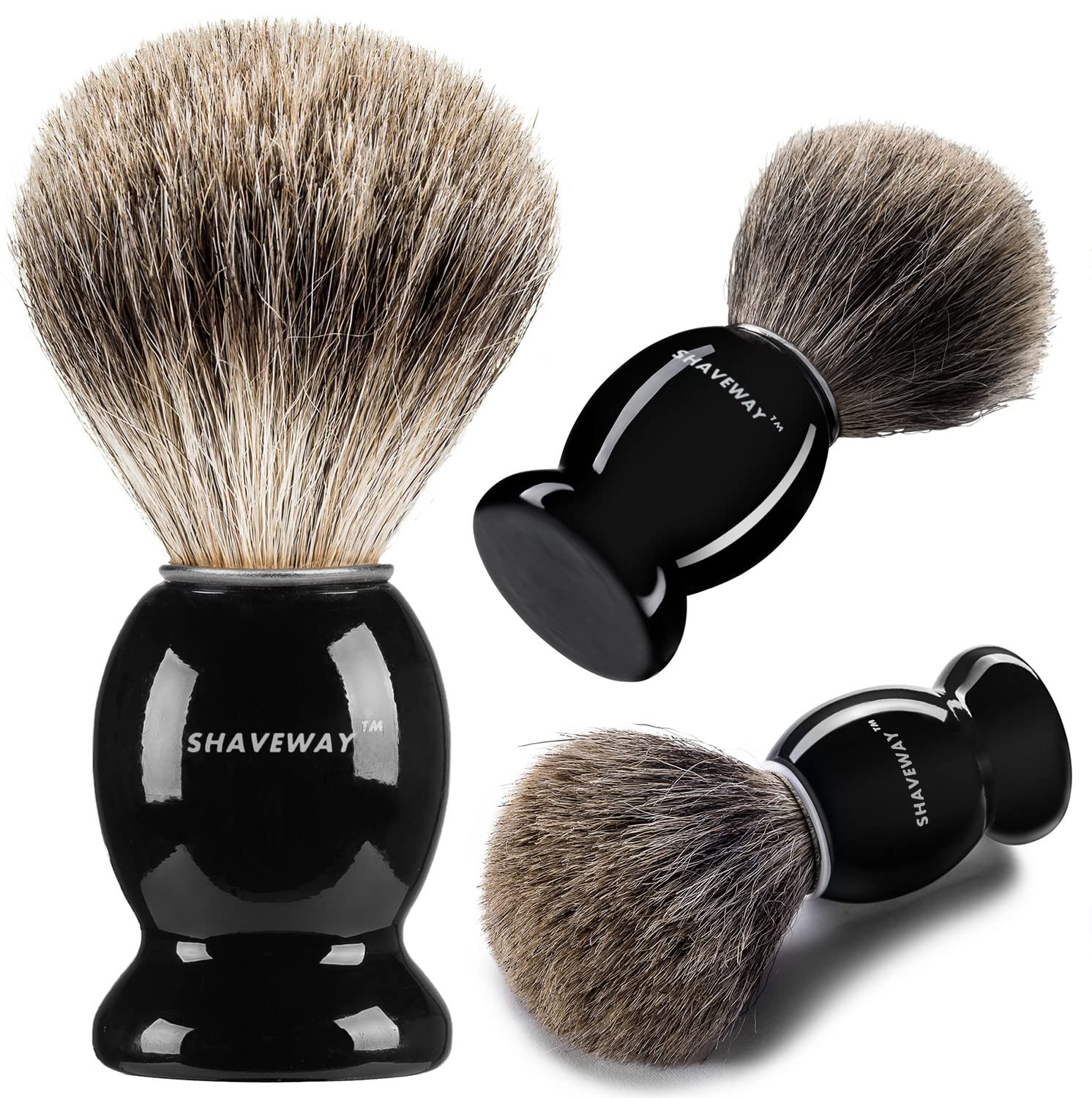 Shaveway 100% Pure Badger Shaving Brush Engineered to Deliver the Best Shave of Your Life. No Matter What Method You use, Safety Razor, Double Edge Razor, Staight Razor or Shaving Razor,. …