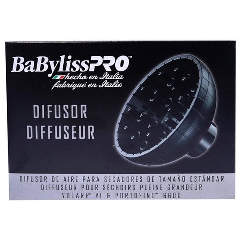 BaBylissPRO Slide-On Diffuser Attachment - Enhance Curl Definition for Volare & Portofino Hair Dryers, Black