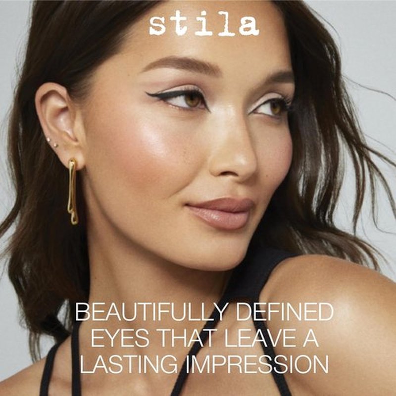 Stila Waterproof Liquid Eyeliner - Stay All Day Formula with Fine Brush Tip | Smudge-Proof, Satin Finish