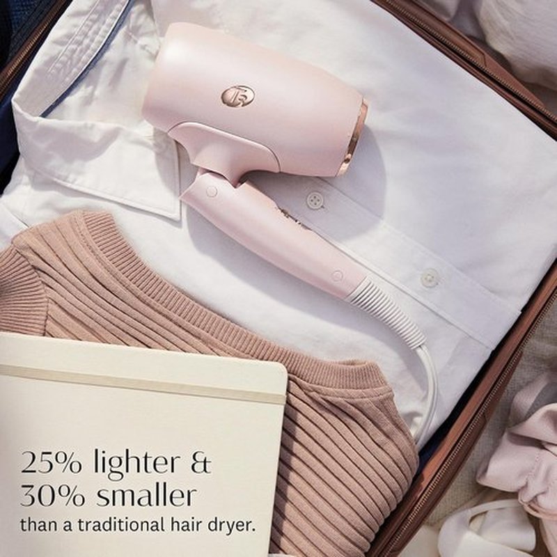 T3 Afar Lightweight Travel Hair Dryer - Auto Dual Voltage, Fast Drying, Ergonomic Design, Compact Size