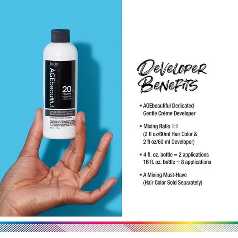 AGE Beautiful Gentle Creme Hair Developers - Permanent Hair Color Solution for Gray Coverage | Professional Salon Quality