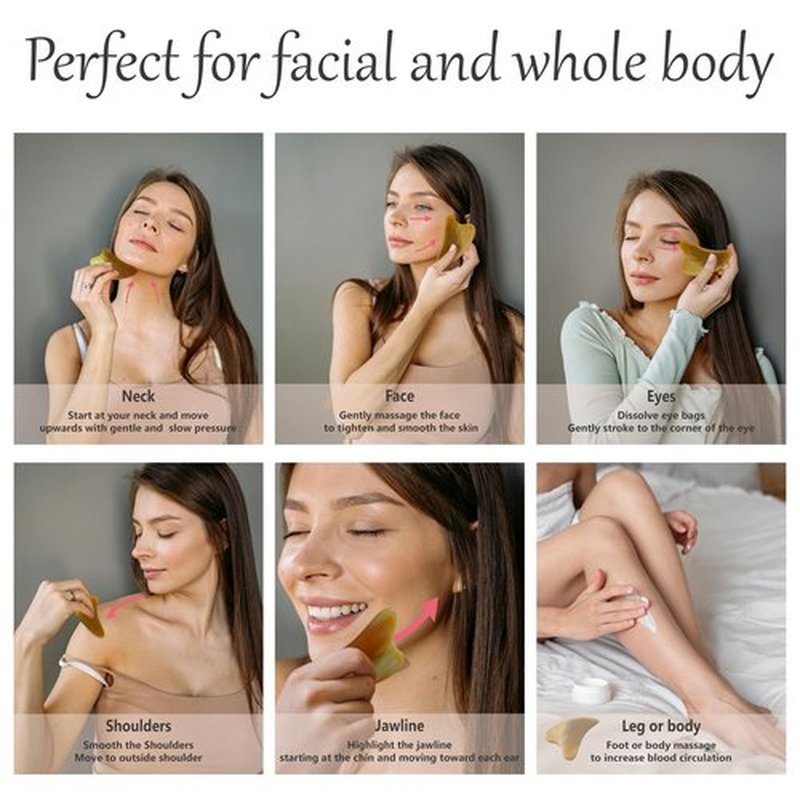 ARTINIQUE Gua Sha, Gua Sha Facial Tools, Guasha Tool for Face, Face Massager Tool, Hornheart Gua Sha for Puffiness, Facial Gua Sha Massage for Rejuvenated Skin, Anti-Aging, Effective Wrinkle Reduction