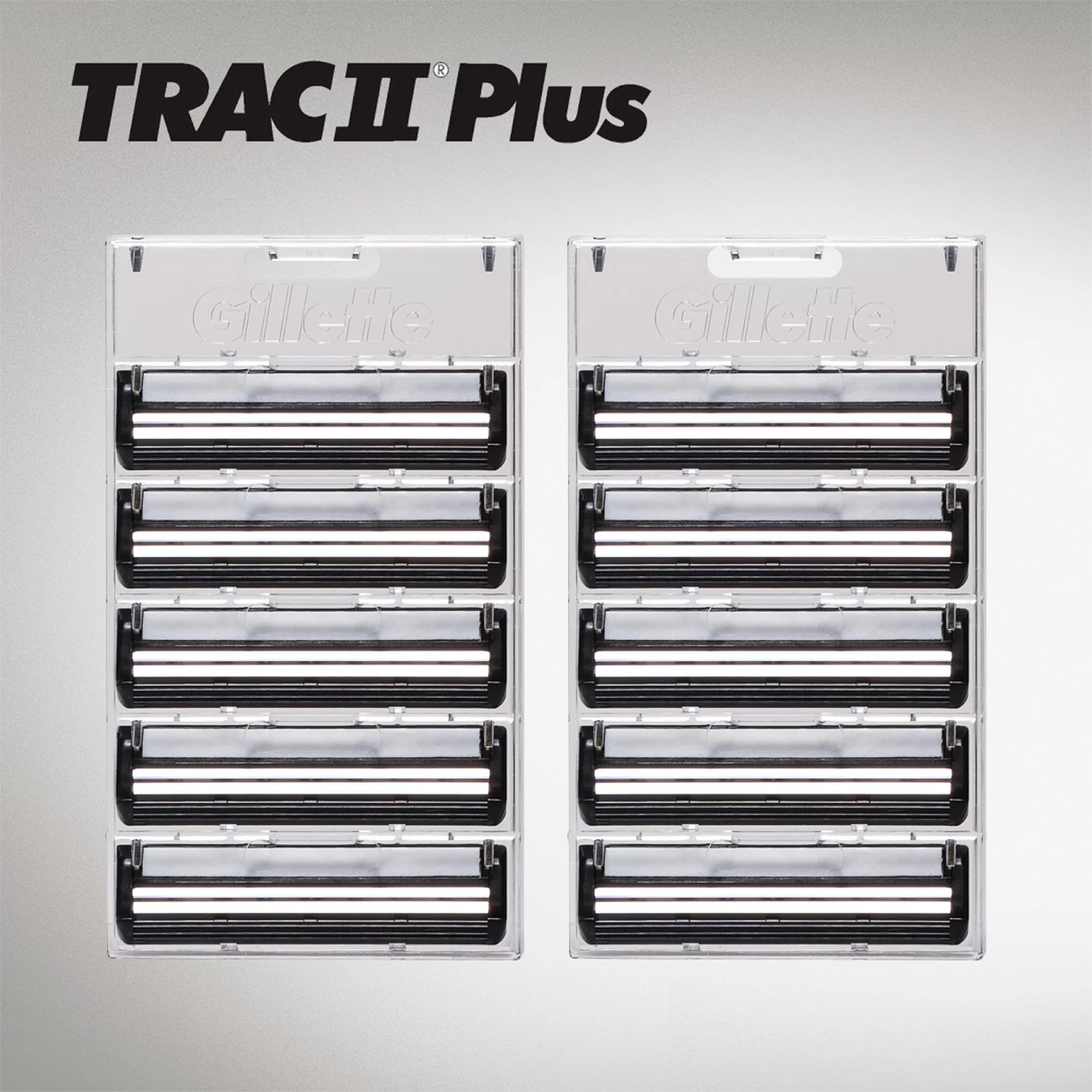 Gillette Trac II Plus Cartridges - 10 ct, Pack of 5