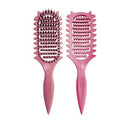 New Curl Defining Brush Ventilated Boar Bristle Hair Brush,Curl Brush For Curly Hair Wet,Curly Hair Brush For Valentines day gifts Women And Men (Pink)