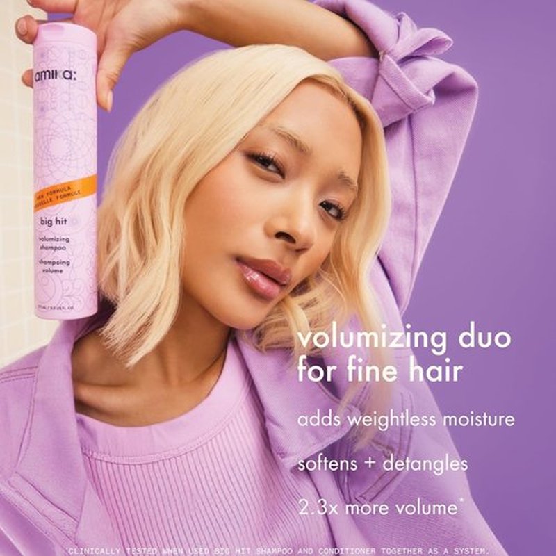 Amika Big Hit Volumizing Conditioner - Boost Volume & Shine | 10.1 Fl Oz