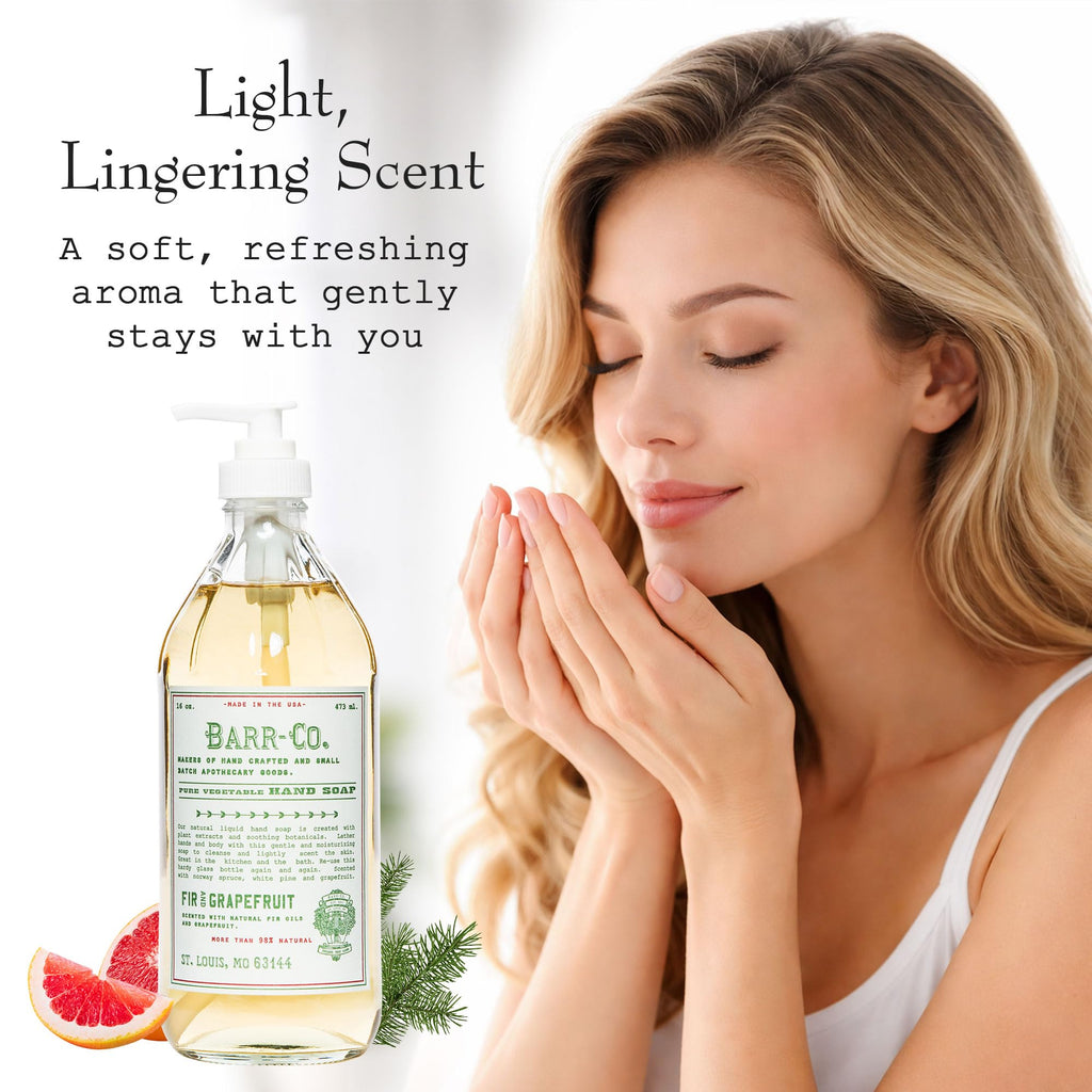 BARR-CO. Reserve Hand Soap, Natural Hand Soap for Kitchen & Bathroom, Vegan Formula, Earthy Tobacco & Cedar Scent 16 fl oz