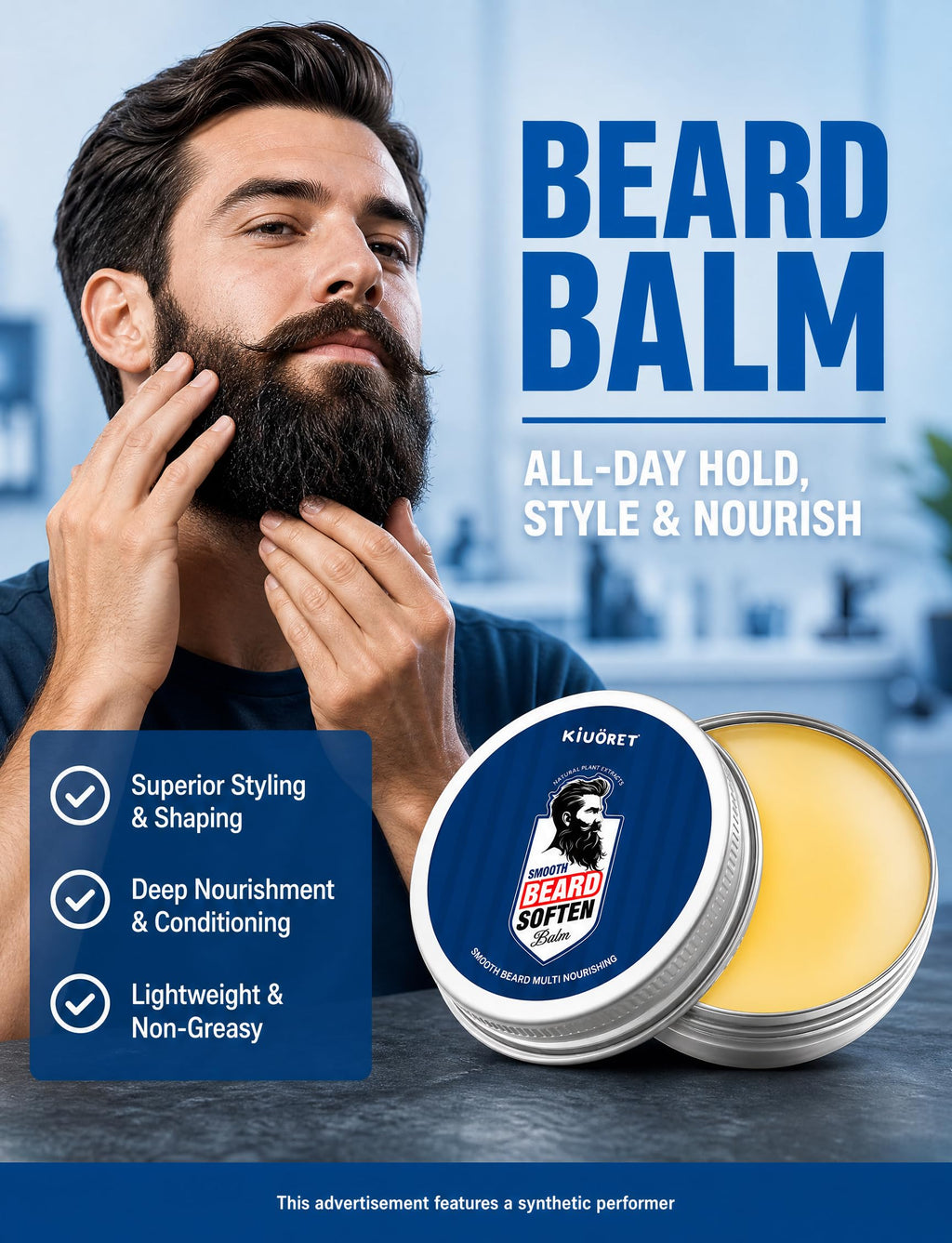 Beard Kit for Men Grooming & Care, Complete Beard Growth Kit with Shampoo, Conditioner, Oil, Spray & Balm