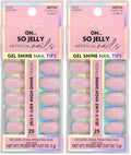 L.A. Girl Oh So Jelly Nail Tips, Lovely & Bubbly GNT724G (Pack of 2)