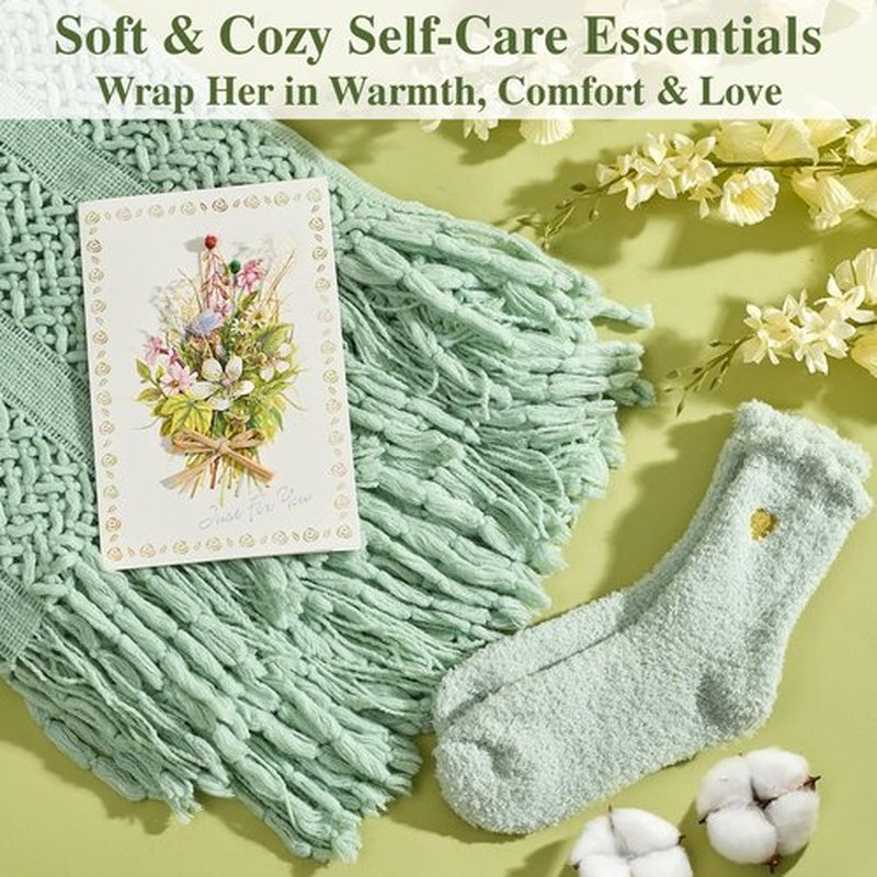 LUVTRACE Self Care Gifts for Women Spa Gift Baske Box with Blanket, Candle, Bath Salt & Tumbler — Birthday, Get Well Soon, Thinking of You, Valentine’s Day Mother’s Day Best Friend Birthday