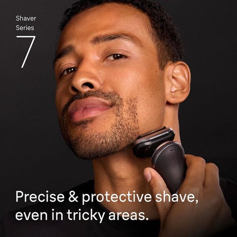 Braun Electric Shaver - Series 7 7120s | Wet & Dry Shave, Turbo & Gentle Modes, Waterproof, Space Grey