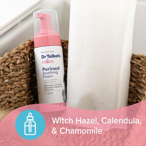 Dr. Talbot's Mom Perineal Soothing Foam - Cooling Postpartum Relief with Witch Hazel and Citroganix - Postpartum Essentials - 5 fl oz