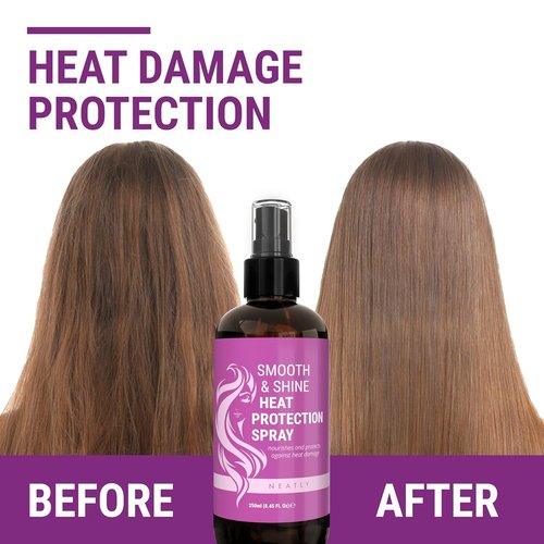 NEATLY Leave-In Keratin Heat Protectant Spray - Nourishing Formula for Dry, Damaged Hair | 8.5 Oz