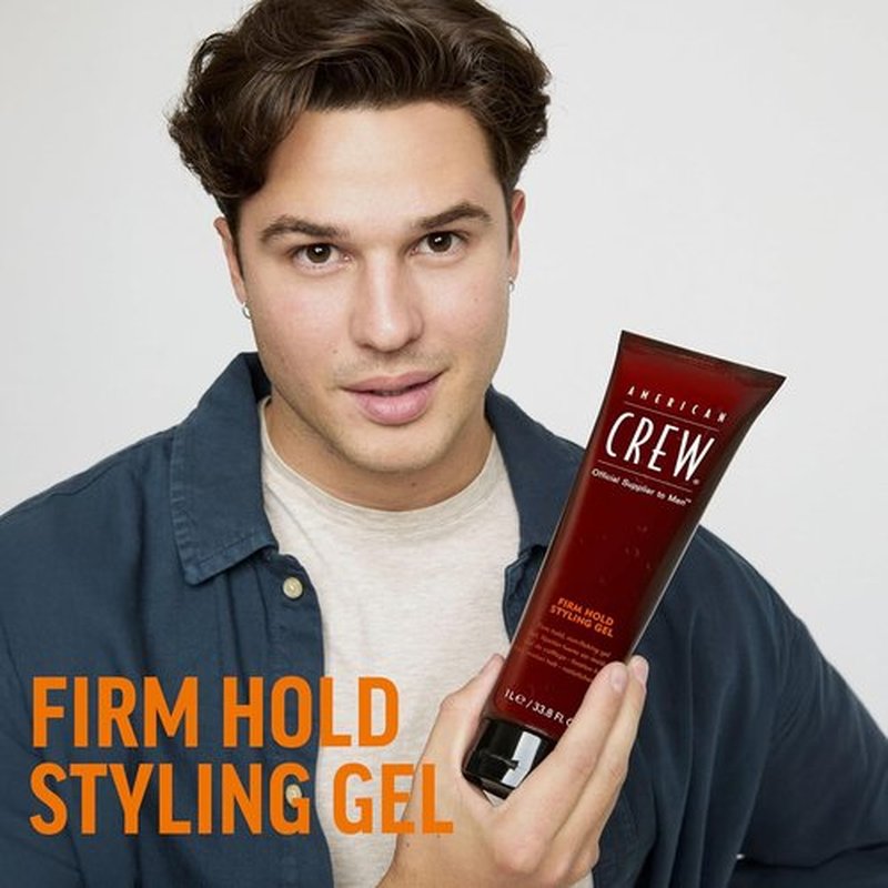 American Crew Hair Styling Gel - Firm Hold, Non-Flaking Formula | 3.3 Fl Oz