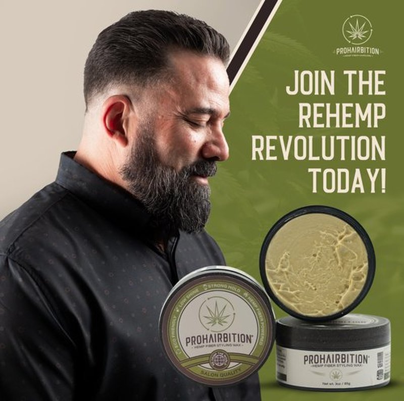 PROHAIRBITION Hemp Fiber Hair Wax Strong Hold Matte Finish – Non-Greasy and Long Lasting Hemp Infused Styling Wax for Healthier Hair- No Paraben Vegan Friendly Formula in Sustainable Packaging
