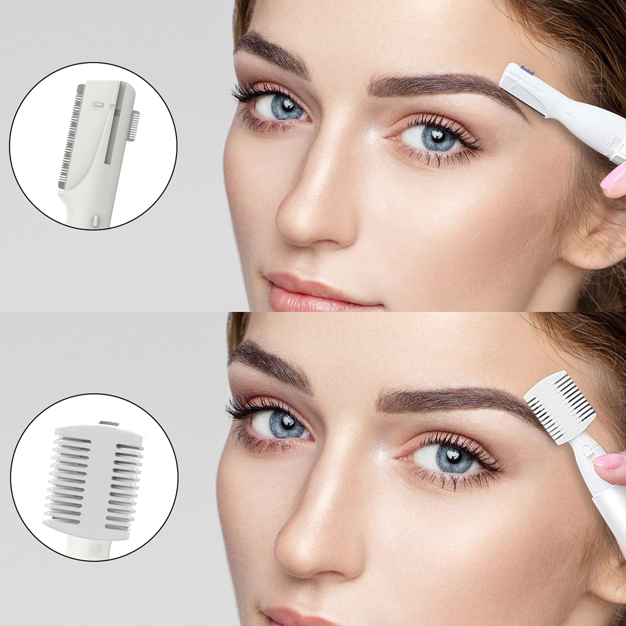 PRITECH Electric Eyebrow Trimmer - Facial Hair Remover Precision Razor