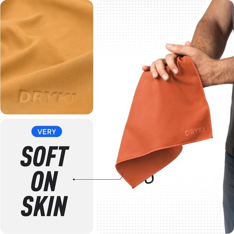 DRYKI Pocket-Sized Sweat Towels - The Original Sweat Absorbing Handkerchiefs - Quick-Dry Microfiber Sweat Rags for Face, Hands, & Body - Gym, Sports, and Work (Western: Large Size, 3 Pack)