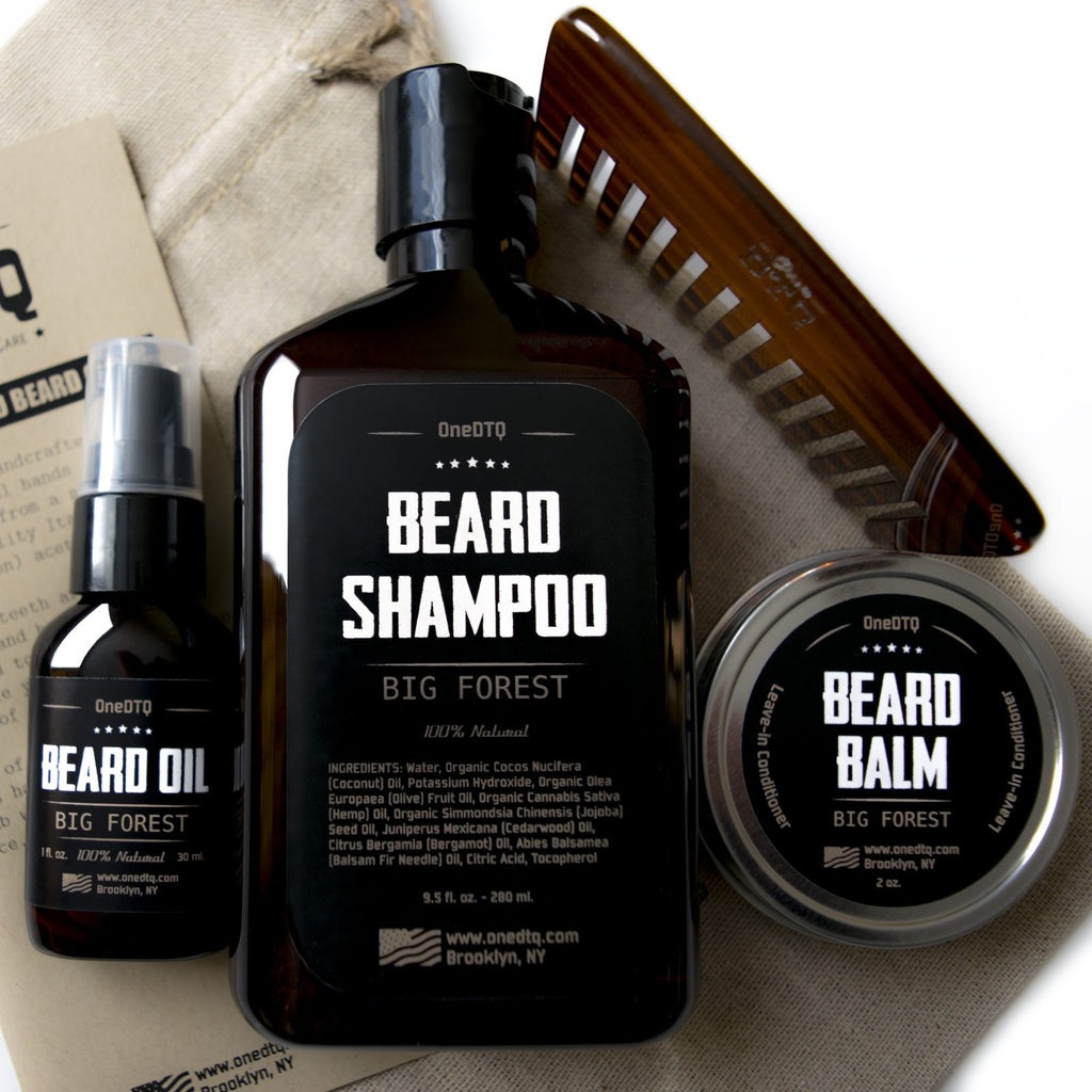 Big Forest Beard Growth Shampoo; All Natural & Organic Facial Hair Wash; Men’s Liquid Soap Lathers Big and White, 9 Ounce Bottle