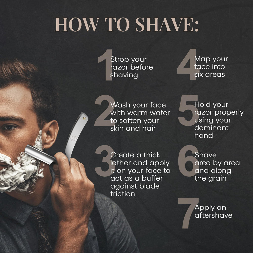 Naked Armor Merlin Straight Razor Kit, Straight Razor Shaving Kit for Men with Japanese Stainless Steel 7/8 Blade, Leather Strop, Shave Soap, Shaving Brush, Strop Paste, Leather Case, Gift Box, Silver