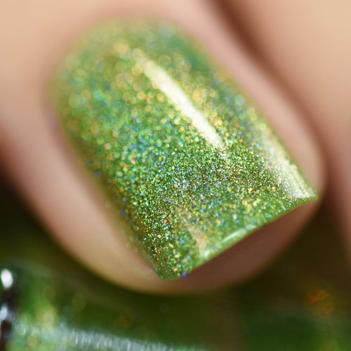 ILNP 1UP Lime Green Holographic Nail Polish - Long-Lasting, Chip Resistant, Vegan & Non-Toxic | 12ml