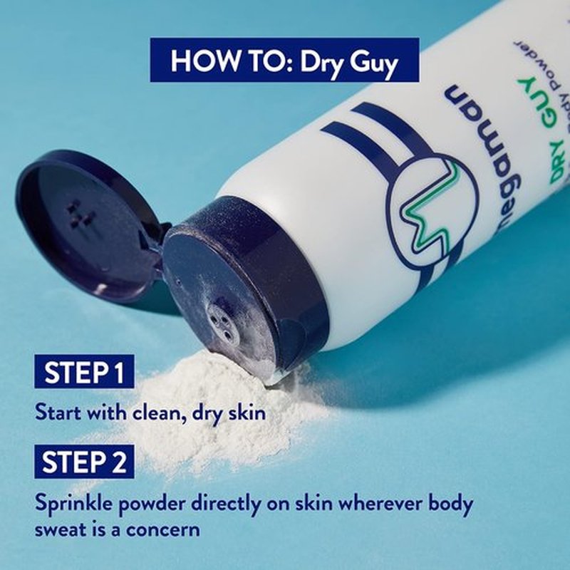Megaman Sweat Absorbing Body Powder - Talc-Free, All-Natural Formula | Prevents Chafing & Odor | 6 oz