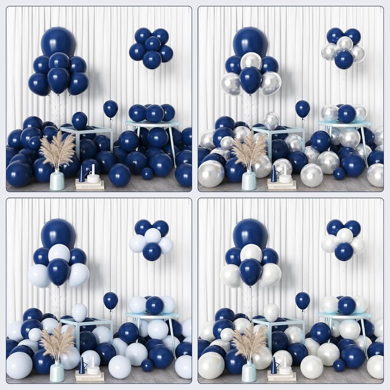 Amandir Navy Blue Balloon Arch Garland Kit - 153 Pcs in Various Sizes for Graduation, Weddings & Parties
